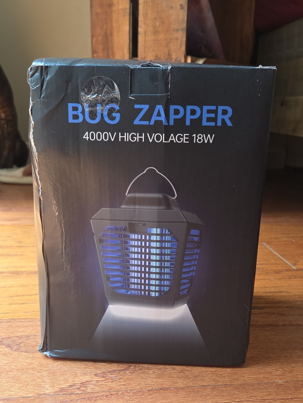 Bug Zapper 4000V High Voltage 18W - Black with Blue Light